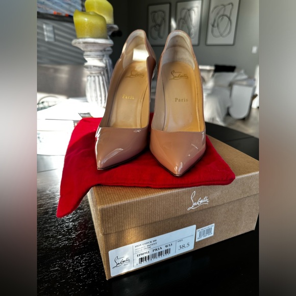 Christian Louboutins Hot Chick 100 mm Pumps - nude size 38.5 / US 8 worn once - Picture 5 of 16